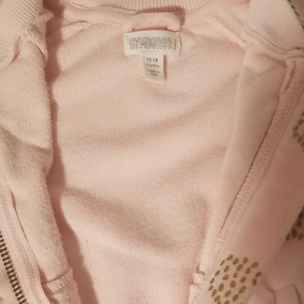 Gymboree Velour Bomber jacket size 12-18 months